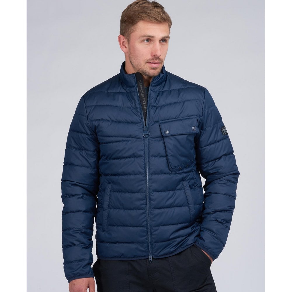 Blue barbour best sale jacket mens